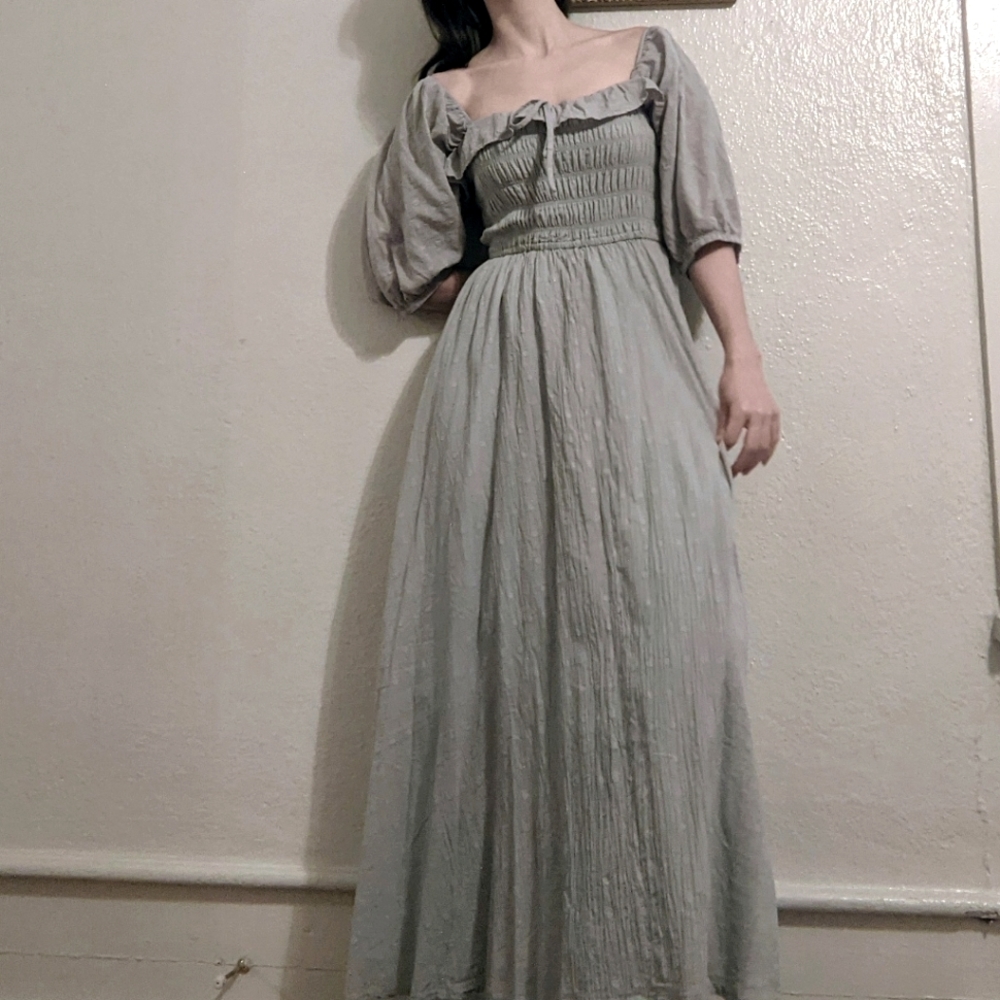 Doen Sol Dress Dupe XS Small puff sleeve maxi
